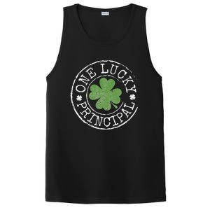 One Lucky Principal Irish Shamrocks Teacher St Patrick's Day PosiCharge Competitor Tank