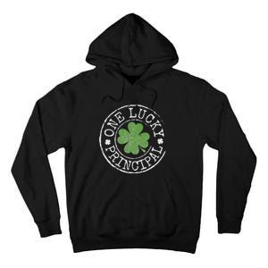 One Lucky Principal Irish Shamrocks Teacher St Patrick's Day Tall Hoodie