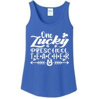 One Lucky Preschool Teacher St Patrick's Day Meaningful Gift Ladies Essential Tank