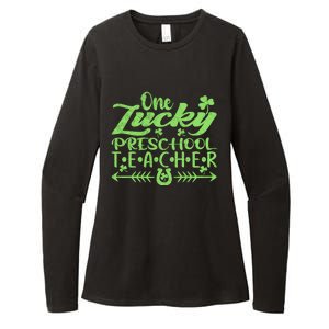 One Lucky Preschool Teacher St Patrick's Day Cool Gift Womens CVC Long Sleeve Shirt