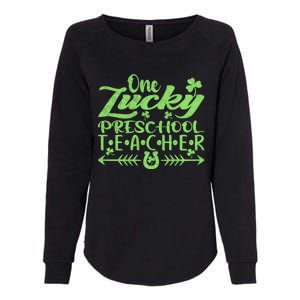 One Lucky Preschool Teacher St Patrick's Day Cool Gift Womens California Wash Sweatshirt