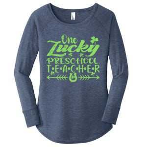 One Lucky Preschool Teacher St Patrick's Day Cool Gift Women's Perfect Tri Tunic Long Sleeve Shirt