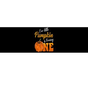 Our Little Pumpkin is Turning One 1st Birthday Halloween Bumper Sticker