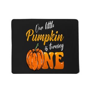 Our Little Pumpkin is Turning One 1st Birthday Halloween Mousepad