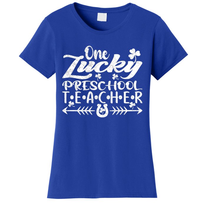 One Lucky Preschool Teacher St Patrick's Day Meaningful Gift Women's T-Shirt