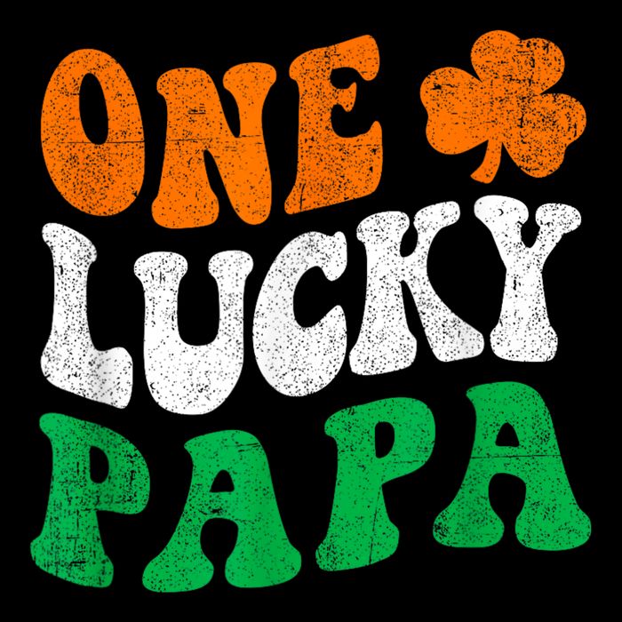 One Lucky Papa Retro Irish Flag Matching St Patricks Day Backpack