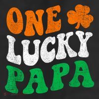 One Lucky Papa Retro Irish Flag Matching St Patricks Day 11oz C Handle Ceramic Mug