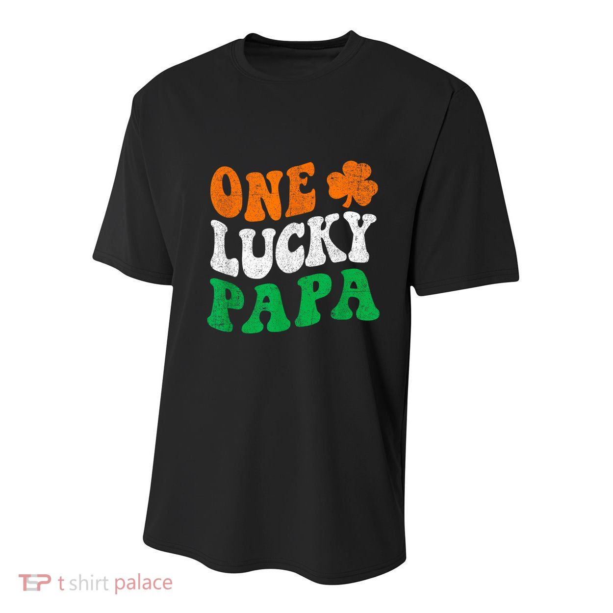 One Lucky Papa Retro Irish Flag Matching St Patricks Day Youth Performance Sprint T-Shirt