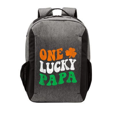One Lucky Papa Retro Irish Flag Matching St Patricks Day Vector Backpack