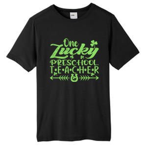 One Lucky Preschool Teacher St Patrick's Day Gift Tall Fusion ChromaSoft Performance T-Shirt