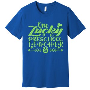 One Lucky Preschool Teacher St Patrick's Day Gift Premium T-Shirt