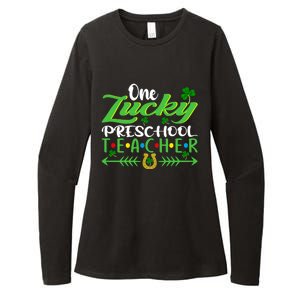 One Lucky Preschool Teacher St Patrick's Day For Teacher Funny Gift Womens CVC Long Sleeve Shirt