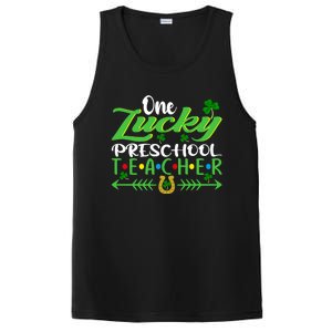 One Lucky Preschool Teacher St Patrick's Day For Teacher Funny Gift PosiCharge Competitor Tank