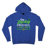 One Lucky Preschool Teacher St Patrick's Day For Teacher Funny Gift Hoodie