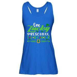 One Lucky Preschool Teacher St Patrick's Day For Teacher Funny Gift Ladies Essential Flowy Tank