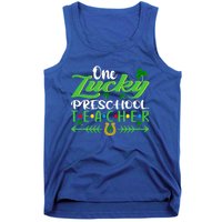 One Lucky Preschool Teacher St Patrick's Day For Teacher Funny Gift Tank Top