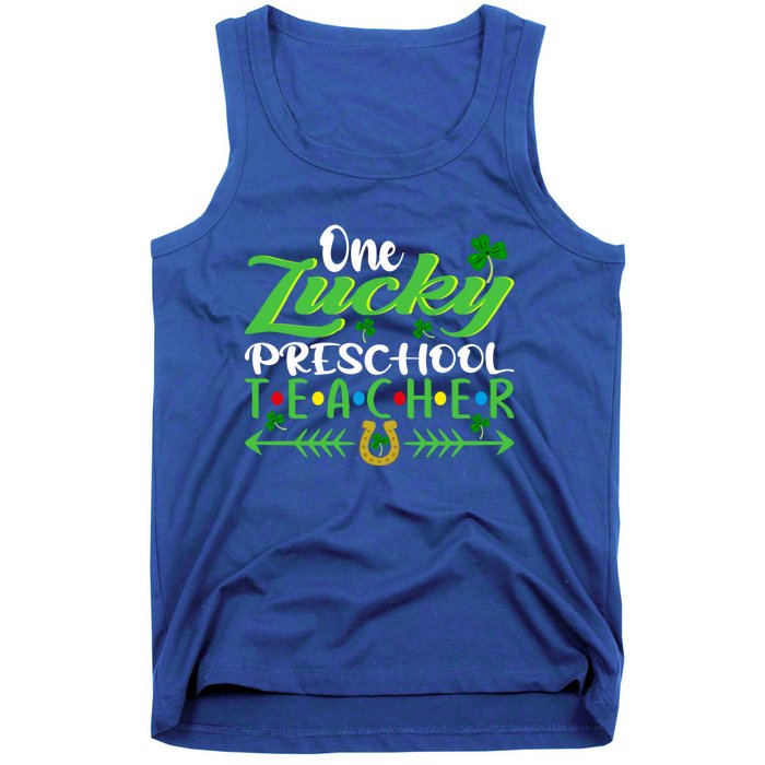 One Lucky Preschool Teacher St Patrick's Day For Teacher Funny Gift Tank Top