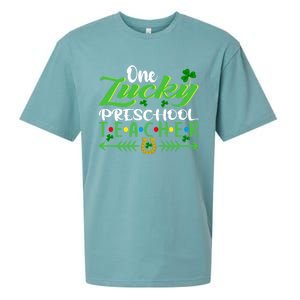 One Lucky Preschool Teacher St Patrick's Day For Teacher Funny Gift Sueded Cloud Jersey T-Shirt