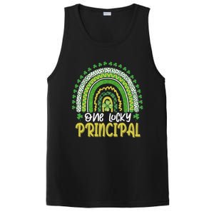 One Lucky Principal School Teacher St Patricks Day Rainbow PosiCharge Competitor Tank