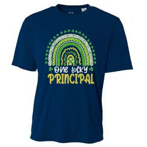 One Lucky Principal School Teacher St Patricks Day Rainbow Cooling Performance Crew T-Shirt