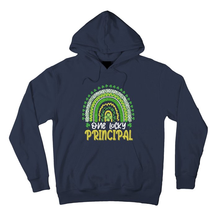 One Lucky Principal School Teacher St Patricks Day Rainbow Hoodie