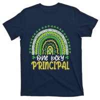 One Lucky Principal School Teacher St Patricks Day Rainbow T-Shirt