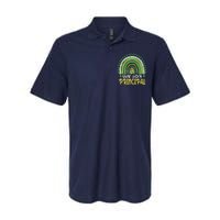 One Lucky Principal School Teacher St Patricks Day Rainbow Softstyle Adult Sport Polo