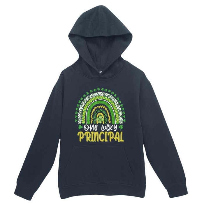 One Lucky Principal School Teacher St Patricks Day Rainbow Urban Pullover Hoodie