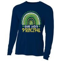 One Lucky Principal School Teacher St Patricks Day Rainbow Cooling Performance Long Sleeve Crew