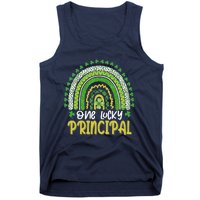 One Lucky Principal School Teacher St Patricks Day Rainbow Tank Top