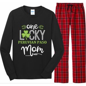 One Lucky Peruvian Paso Horse Mom Irish Horseback Riding Gift Long Sleeve Pajama Set