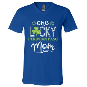 One Lucky Peruvian Paso Horse Mom Irish Horseback Riding Gift V-Neck T-Shirt