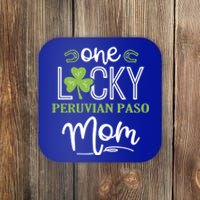 One Lucky Peruvian Paso Horse Mom Irish Horseback Riding Gift Coaster