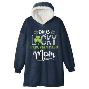 One Lucky Peruvian Paso Horse Mom Irish Horseback Riding Gift Hooded Wearable Blanket