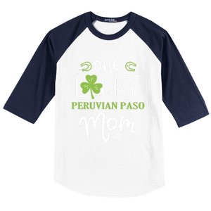 One Lucky Peruvian Paso Horse Mom Irish Horseback Riding Gift Baseball Sleeve Shirt