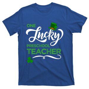 One Lucky Preschool Teacher St Patrick's Day Irish Teacher Meaningful Gift T-Shirt