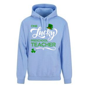 One Lucky Preschool Teacher St Patrick's Day Irish Teacher Meaningful Gift Unisex Surf Hoodie