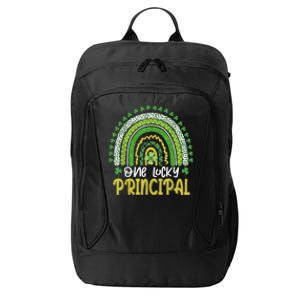 One Lucky Principal School Teacher St Patricks Day Rainbow City Backpack