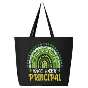 One Lucky Principal School Teacher St Patricks Day Rainbow 25L Jumbo Tote