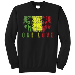 One Love Palm Tree Reggae Music Rasta Sweatshirt