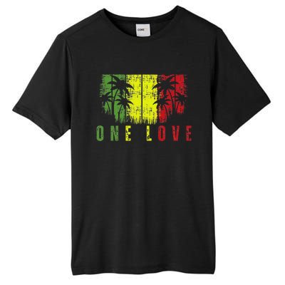 One Love Palm Tree Reggae Music Rasta Tall Fusion ChromaSoft Performance T-Shirt