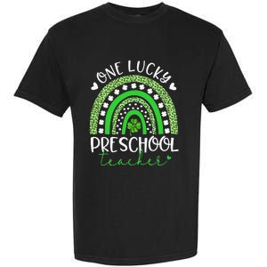 One Lucky Preschool Teacher rainbow St Patricks Day Garment-Dyed Heavyweight T-Shirt