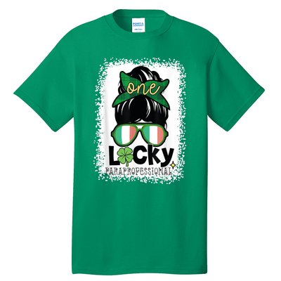 One Lucky Para St Patricks Day Shamrock Paraprofessional Tall T-Shirt