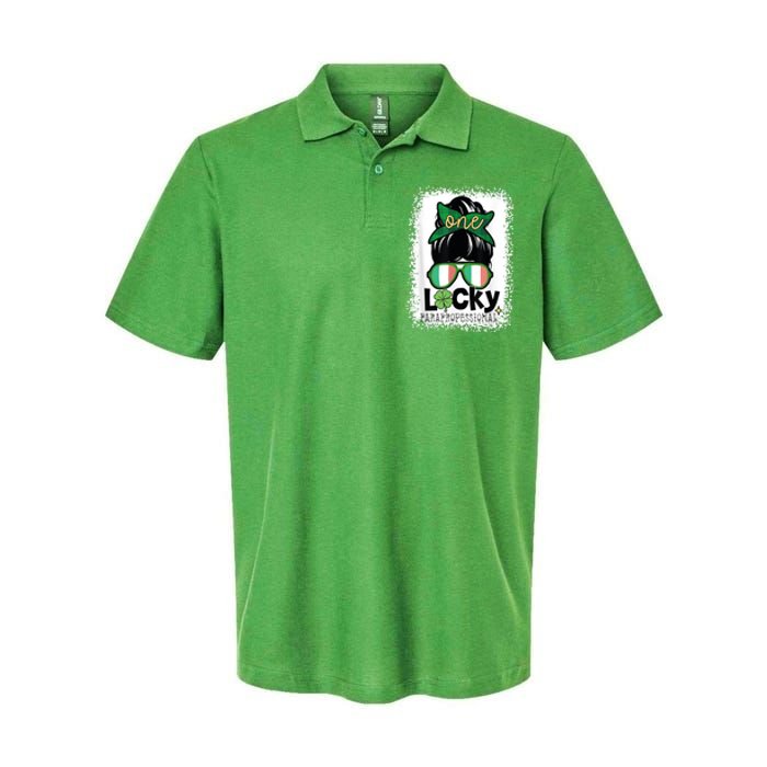 One Lucky Para St Patricks Day Shamrock Paraprofessional Softstyle Adult Sport Polo