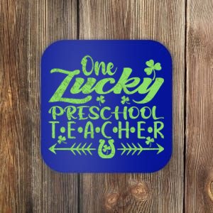 One Lucky Preschool Teacher St Patrick's Day Cute Gift Coaster