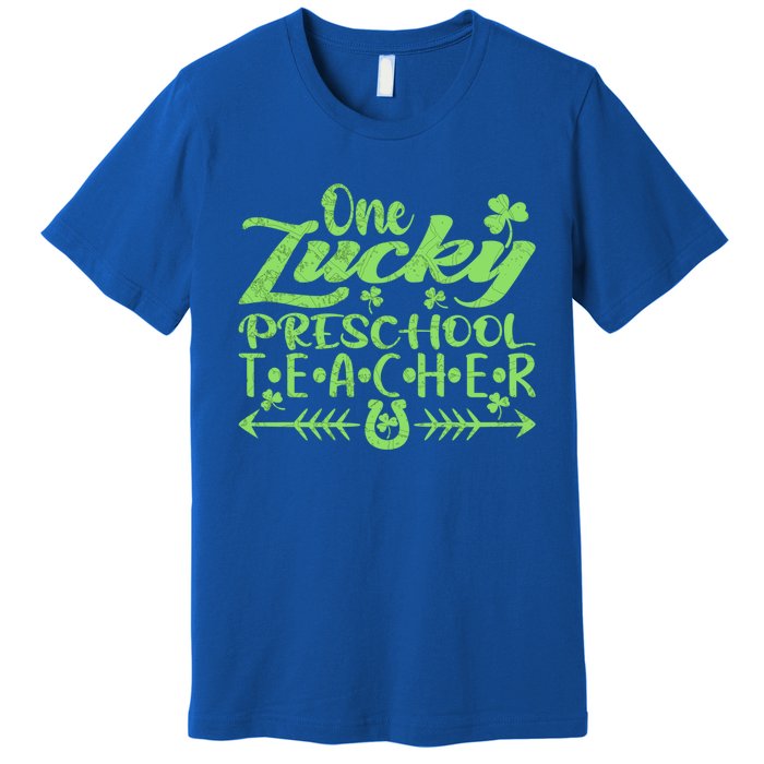 One Lucky Preschool Teacher St Patrick's Day Cute Gift Premium T-Shirt