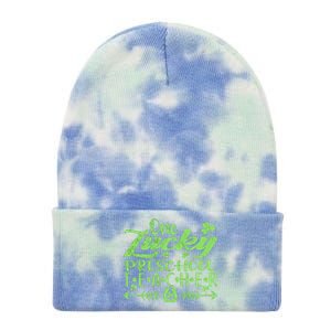 One Lucky Preschool Teacher St Patrick's Day Cute Gift Tie Dye 12in Knit Beanie