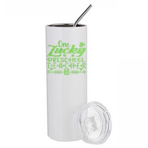 One Lucky Preschool Teacher St Patrick's Day Cute Gift Stainless Steel Tumbler