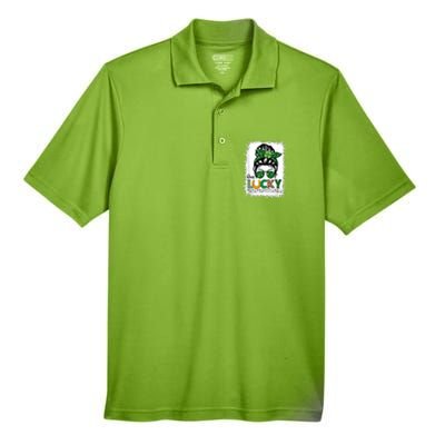 One Lucky Para St Patricks Day Shamrock Paraprofessional Men's Origin Performance Pique Polo