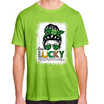 One Lucky Para St Patricks Day Shamrock Paraprofessional Adult ChromaSoft Performance T-Shirt